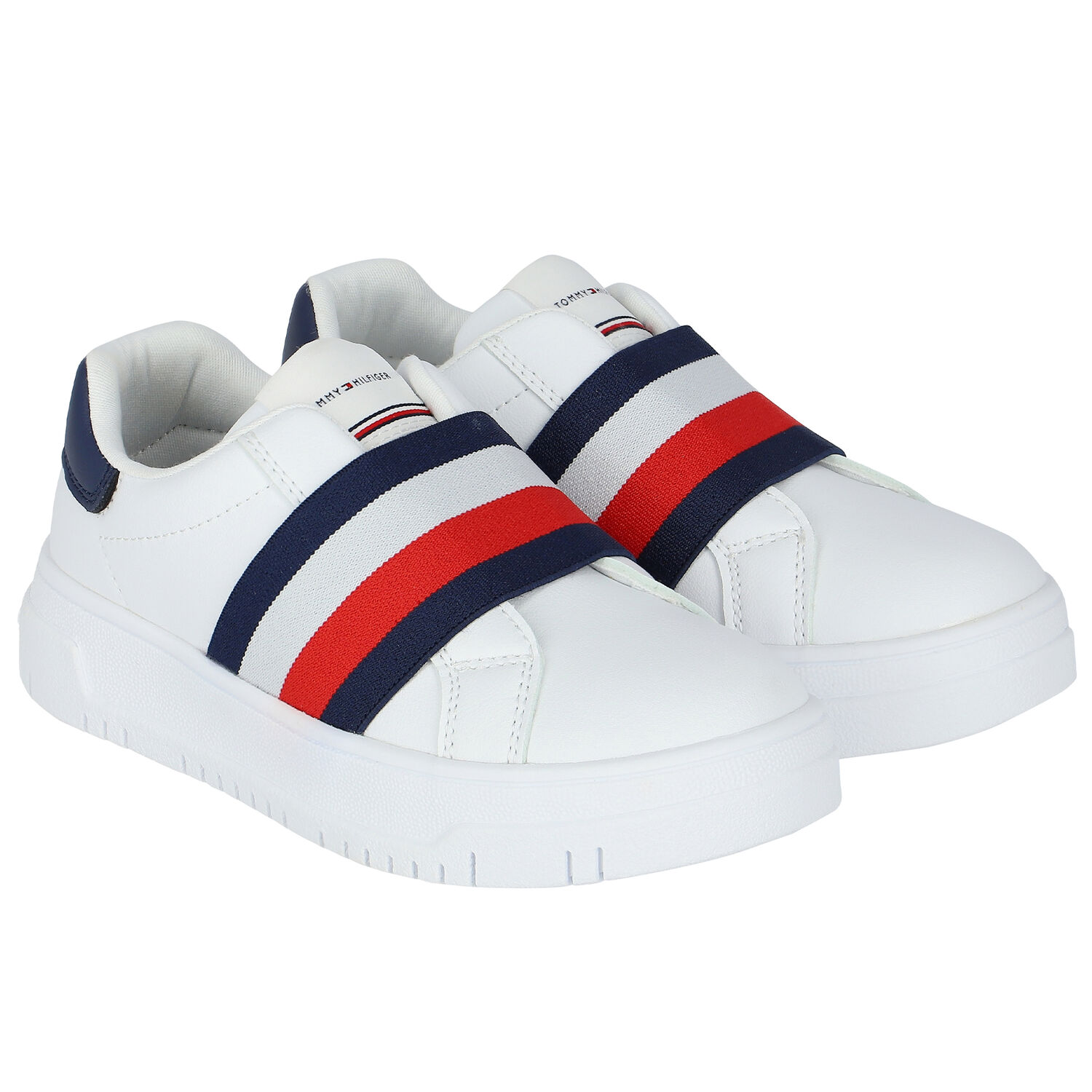 White Logo Trainers, 1, hi-res