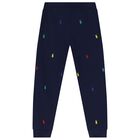 Boys Navy Blue Logo Joggers, 1, hi-res
