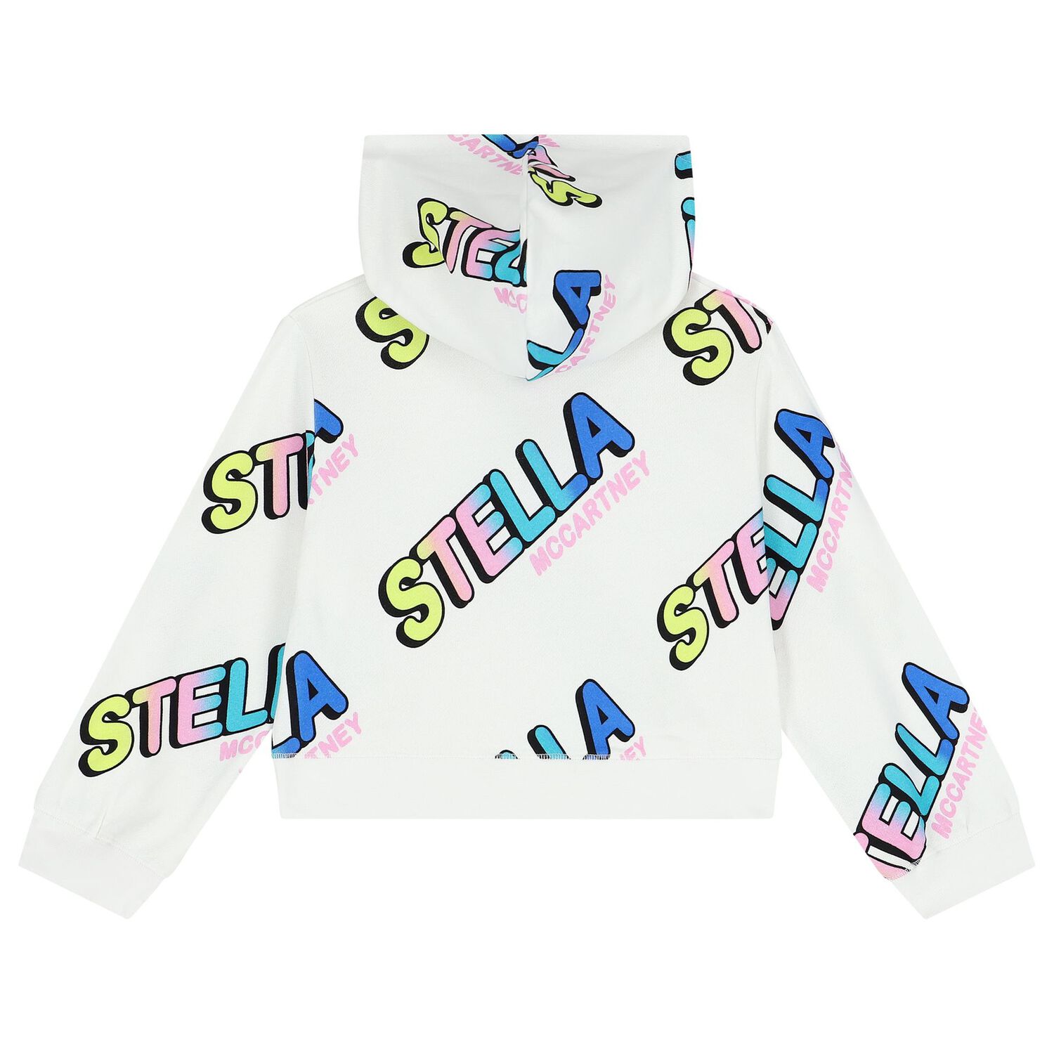 Girls White Logo Hooded Top, 1, hi-res image number null