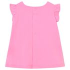 Baby Girls Pink Rainbow & Floral Dress, 1, hi-res