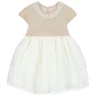 Baby Girls Beige & Ivory Dress Set, 2, hi-res