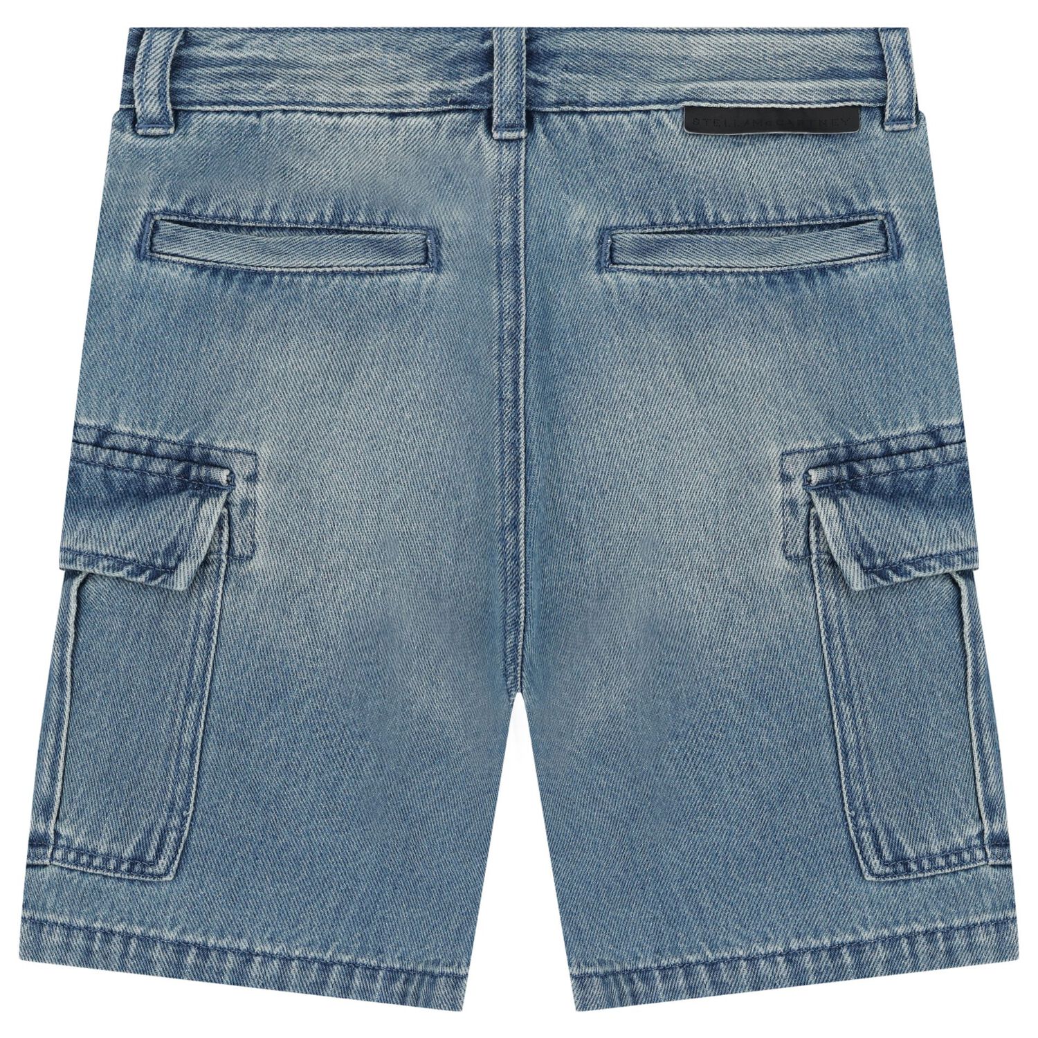 Boys Blue Denim Cargo Shorts, 1, hi-res