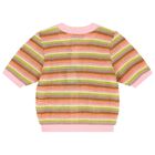 Girls Multi-Coloured Crochet Top, 1, hi-res