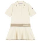 Girls Ivory Logo Polo Dress, 1, hi-res