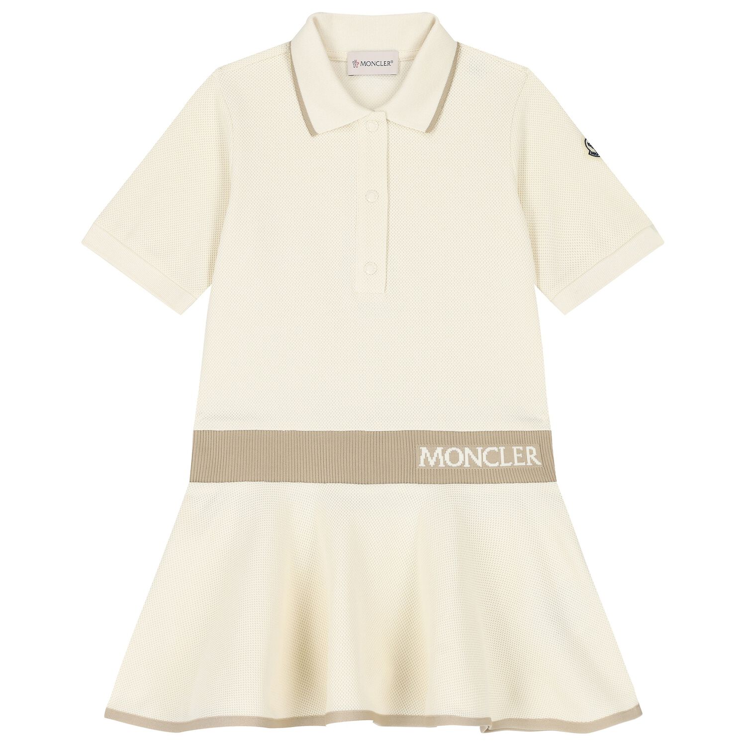 Girls Ivory Logo Polo Dress, 1, hi-res image number null