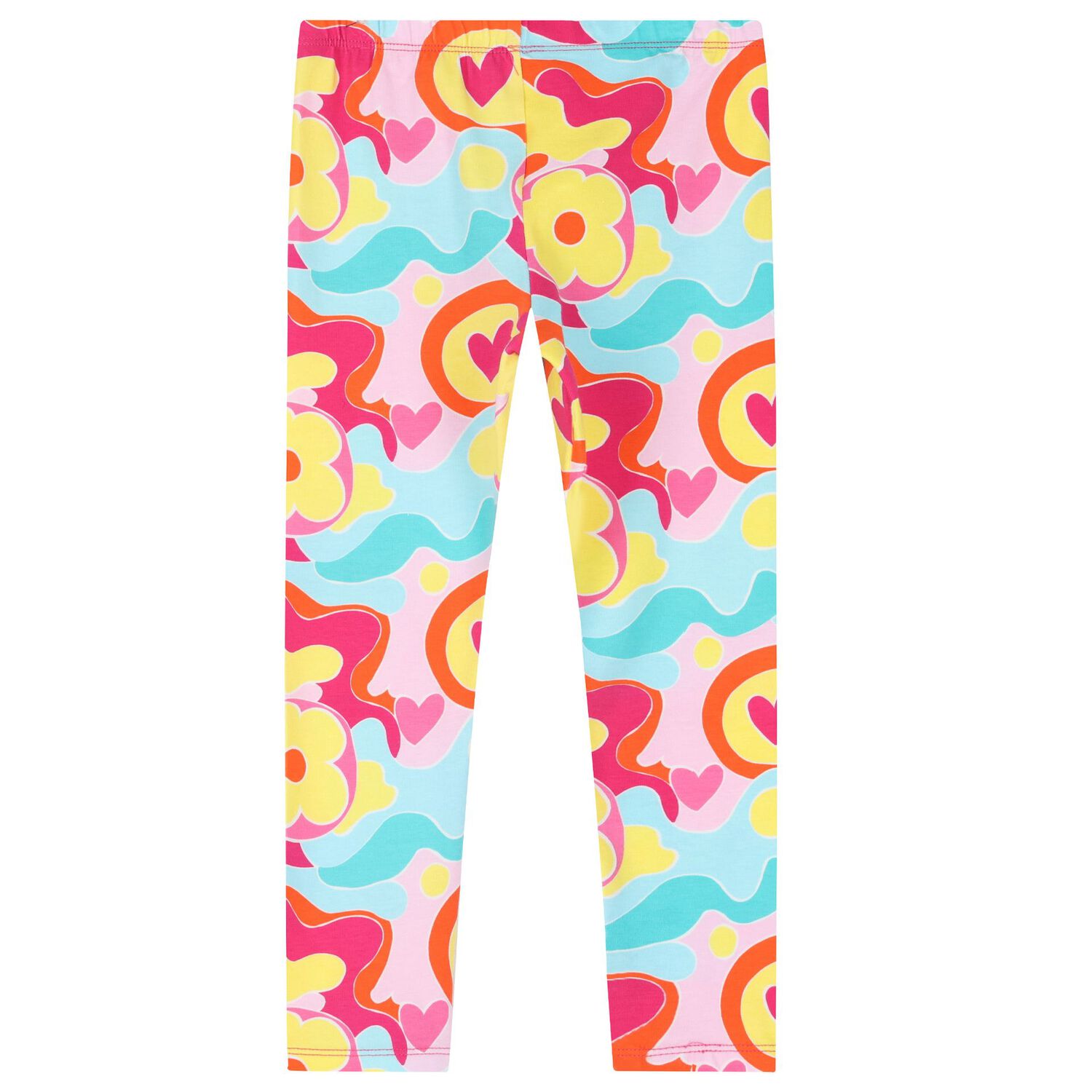 Girls Pink Floral Leggings Set, 1, hi-res