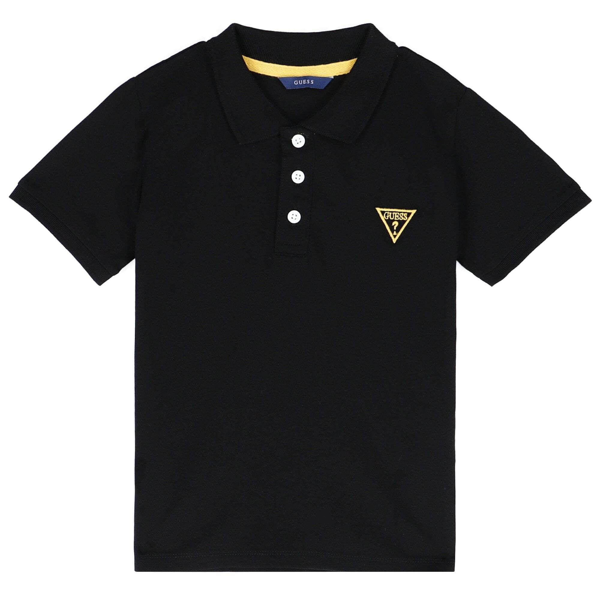 Guess Boys Black Logo Polo Shirt Junior Couture UK