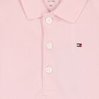 Younger Girls Pink Flag Embroidered Polo Dress, 1, hi-res