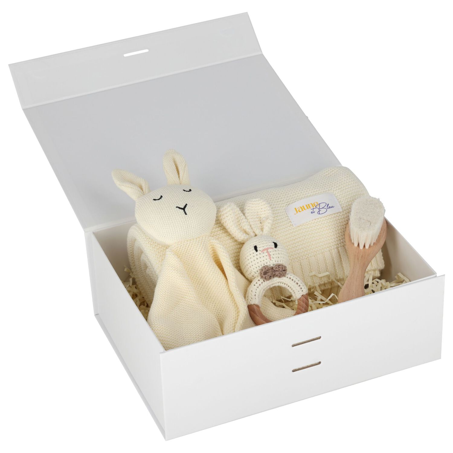 Ivory Baby Blanket & Bunny Comforter Gift Set , 3, hi-res