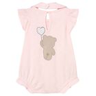 Baby Girls Pink Teddy Bear Romper Set, 1, hi-res