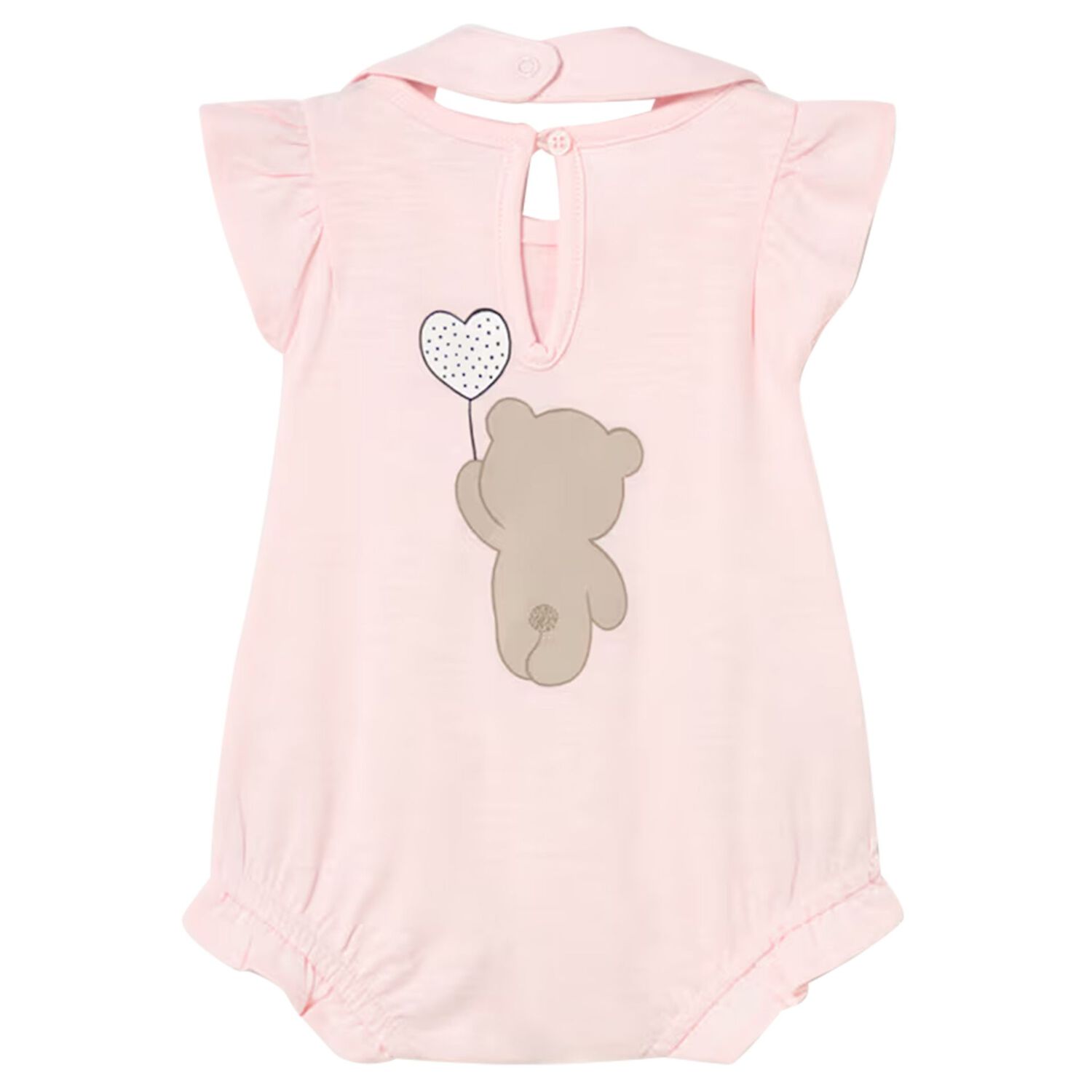 Baby Girls Pink Teddy Bear Romper Set, 1, hi-res