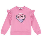 Younger Girls Pink Logo Tracksuit, 1, hi-res