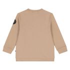 Younger Boys Beige Logo Sweatshirt, 1, hi-res