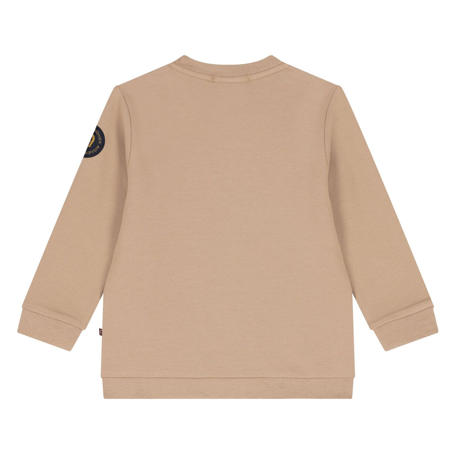Younger Boys Beige Logo Sweatshirt, 1, hi-res