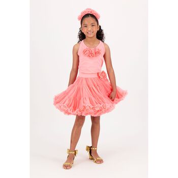 Girls Coral Tutu Skirt