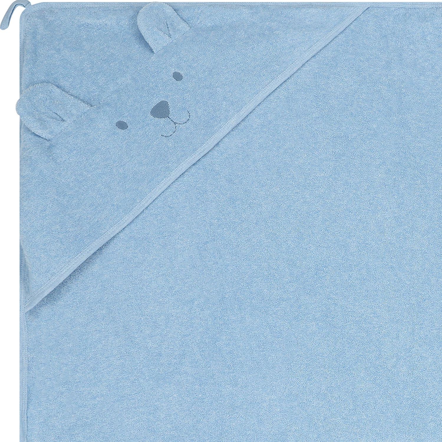 Baby Boys Blue Teddy Bear Hooded Towel, 1, hi-res image number null