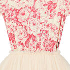Girls Pink & Ivory Floral Tulle Dress, 1, hi-res
