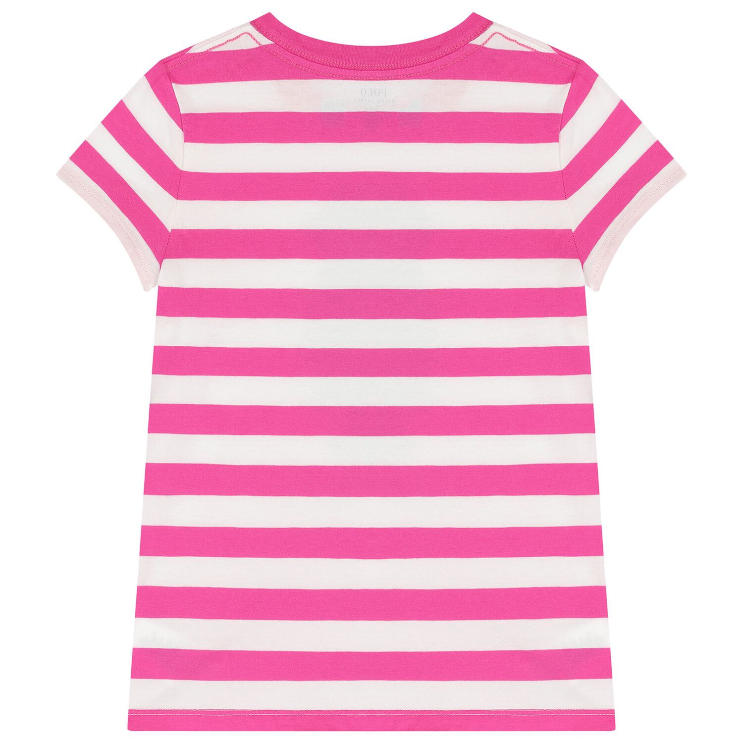 Girls White & Pink Striped T-Shirt, 1, hi-res