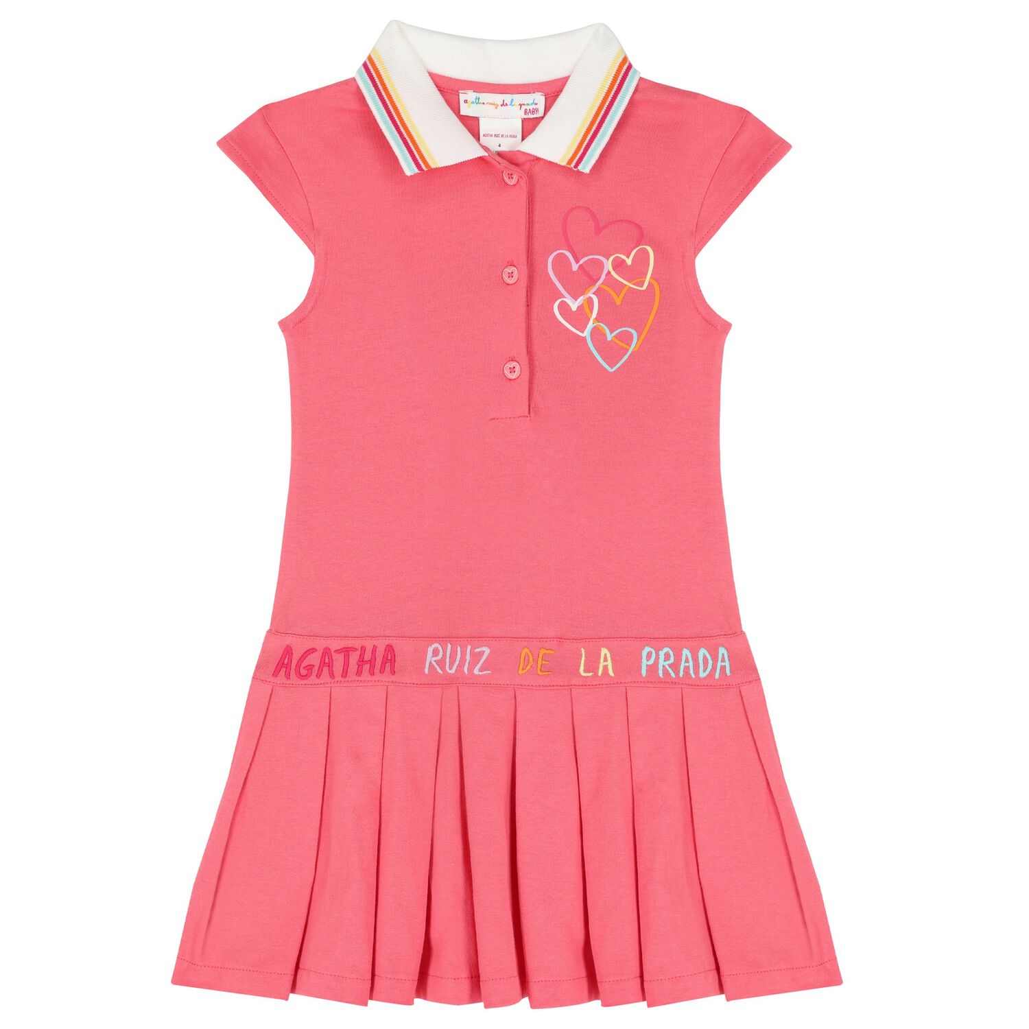 Girls Pink Polo Logo Dress, 1, hi-res image number null