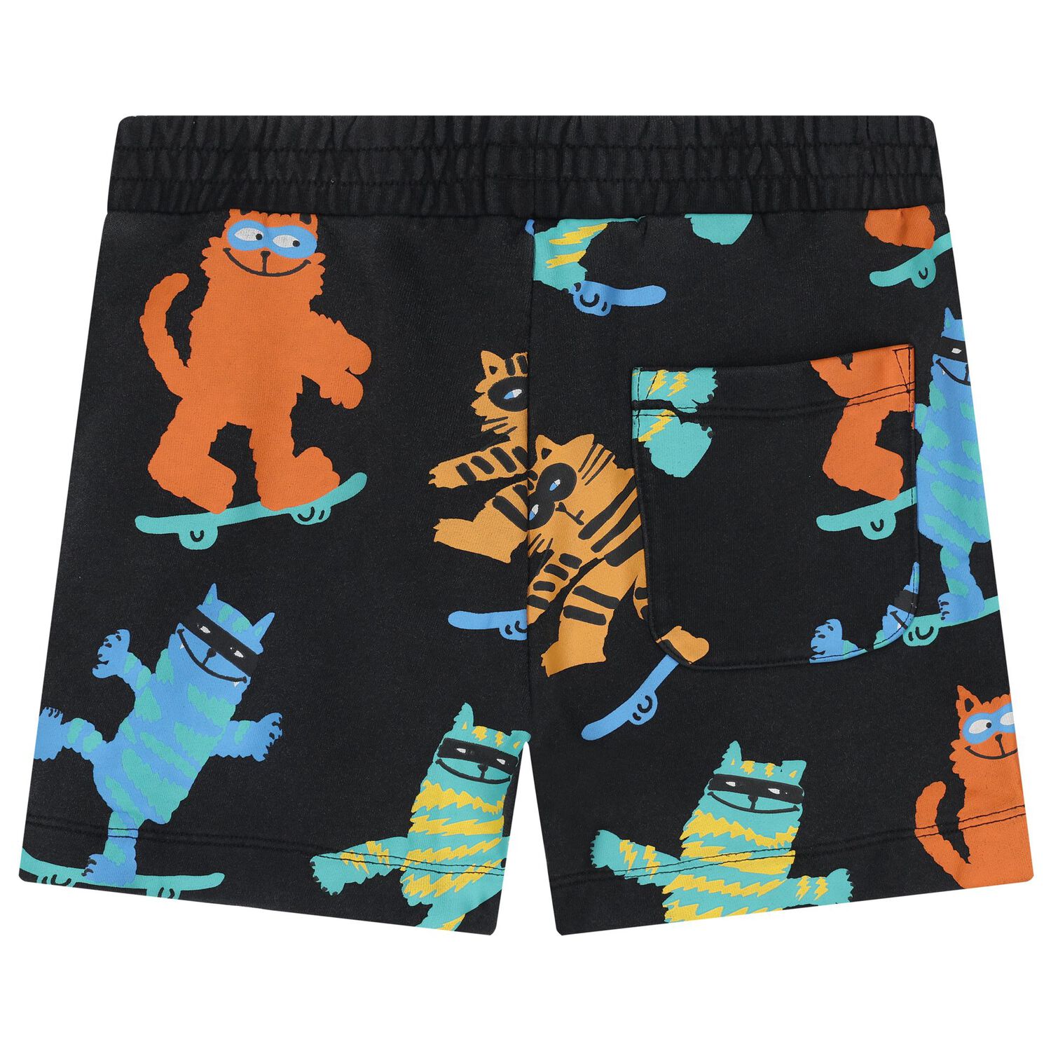 Boys Black Cat Shorts, 1, hi-res image number null