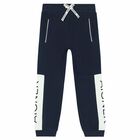 Boys Navy Logo Joggers, 1, hi-res