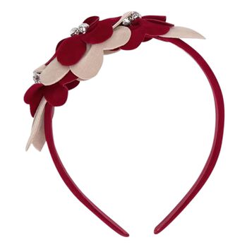 Girls Red Flower headband
