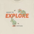 Younger Boys Beige, Ivory & Green Shorts Set, 3, hi-res