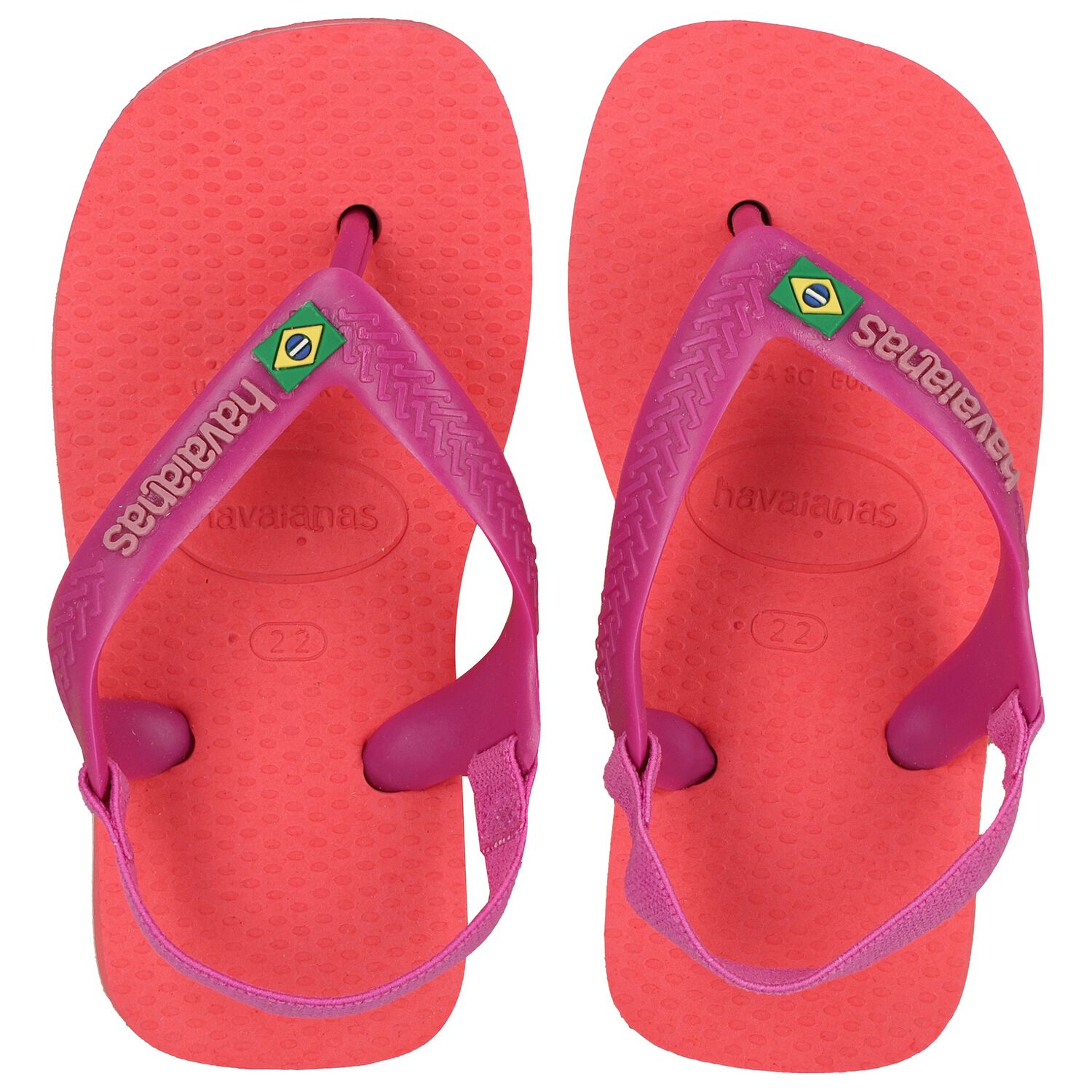 Younger Girls Pink Logo Flip Flops, 6, hi-res