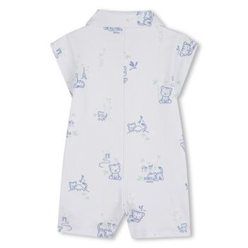 Baby Boys Blue Tiger Romper