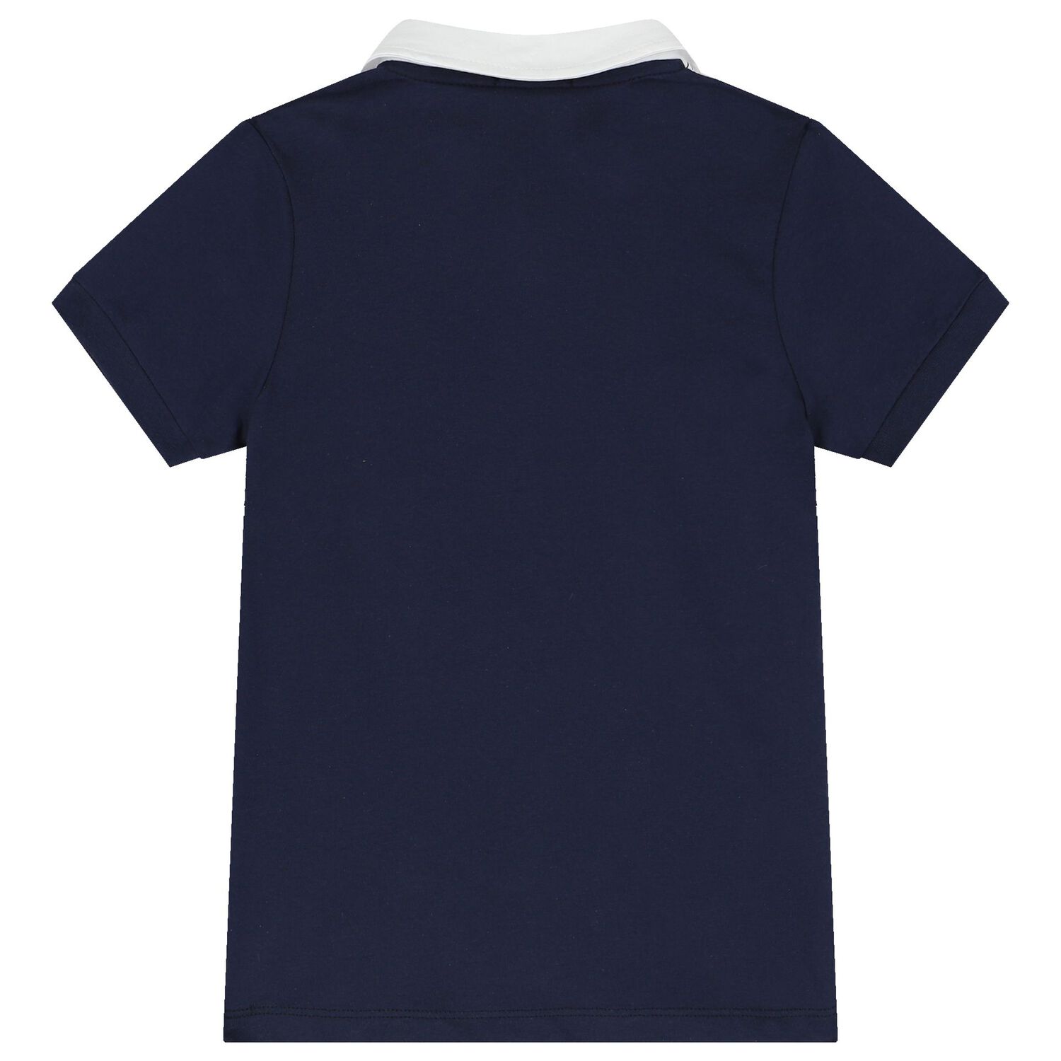 Boys Navy & White Logo  Polo Shirt, 1, hi-res