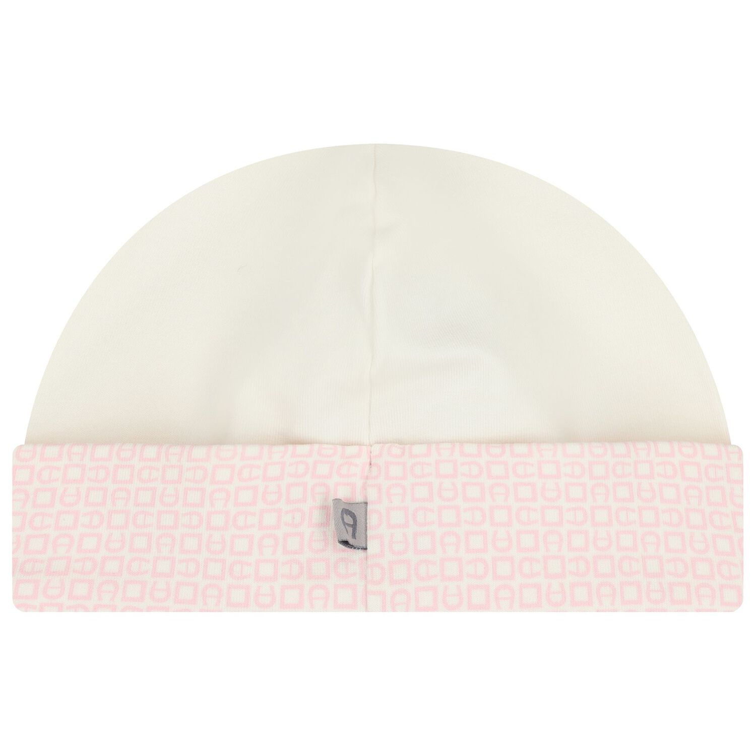 Baby Girls Ivory & Pink Logo Hat, 3, hi-res