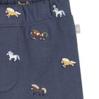 Younger Boys Navy Blue Horse Joggers, 1, hi-res