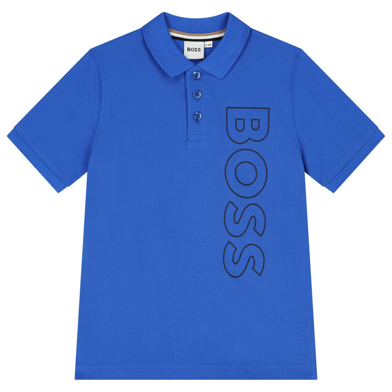 Boys Blue Logo Polo Shirt, 4, hi-res image number null