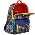 Boys Navy Blue Logo Backpack, 1, hi-res