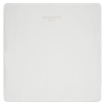 White & Gold Logo Baby Blanket
