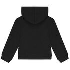 Girls Black & Beige Hooded Skirt set, 1, hi-res