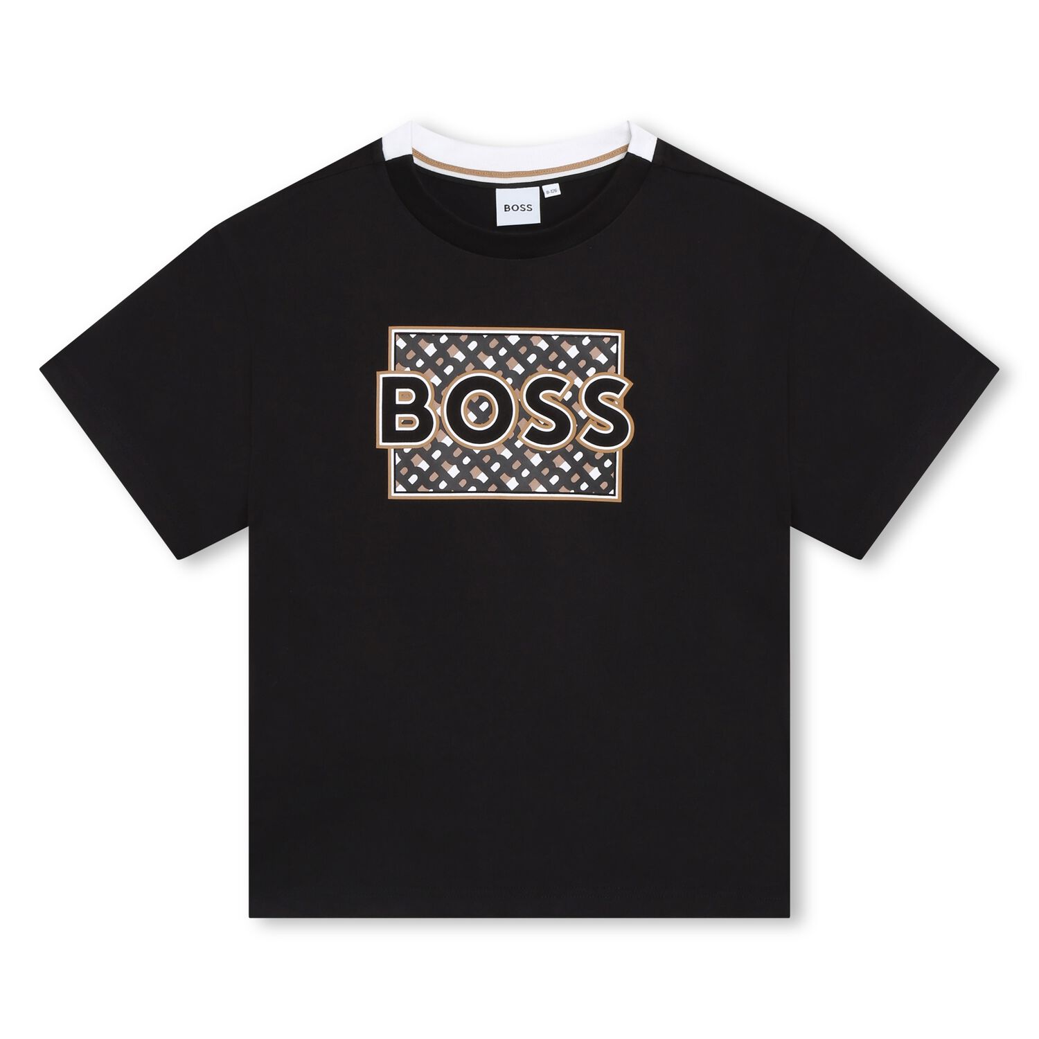 Boys Black Logo T-Shirt, 1, hi-res
