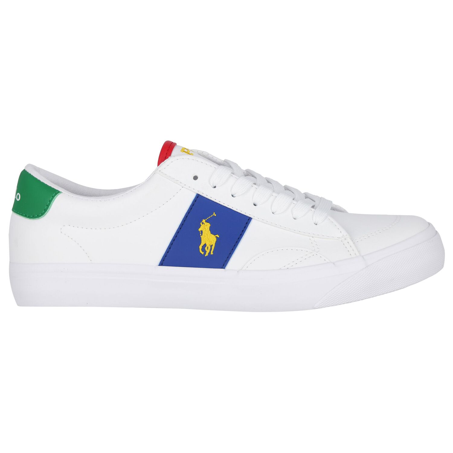 Boys White Logo Trainers, 1, hi-res