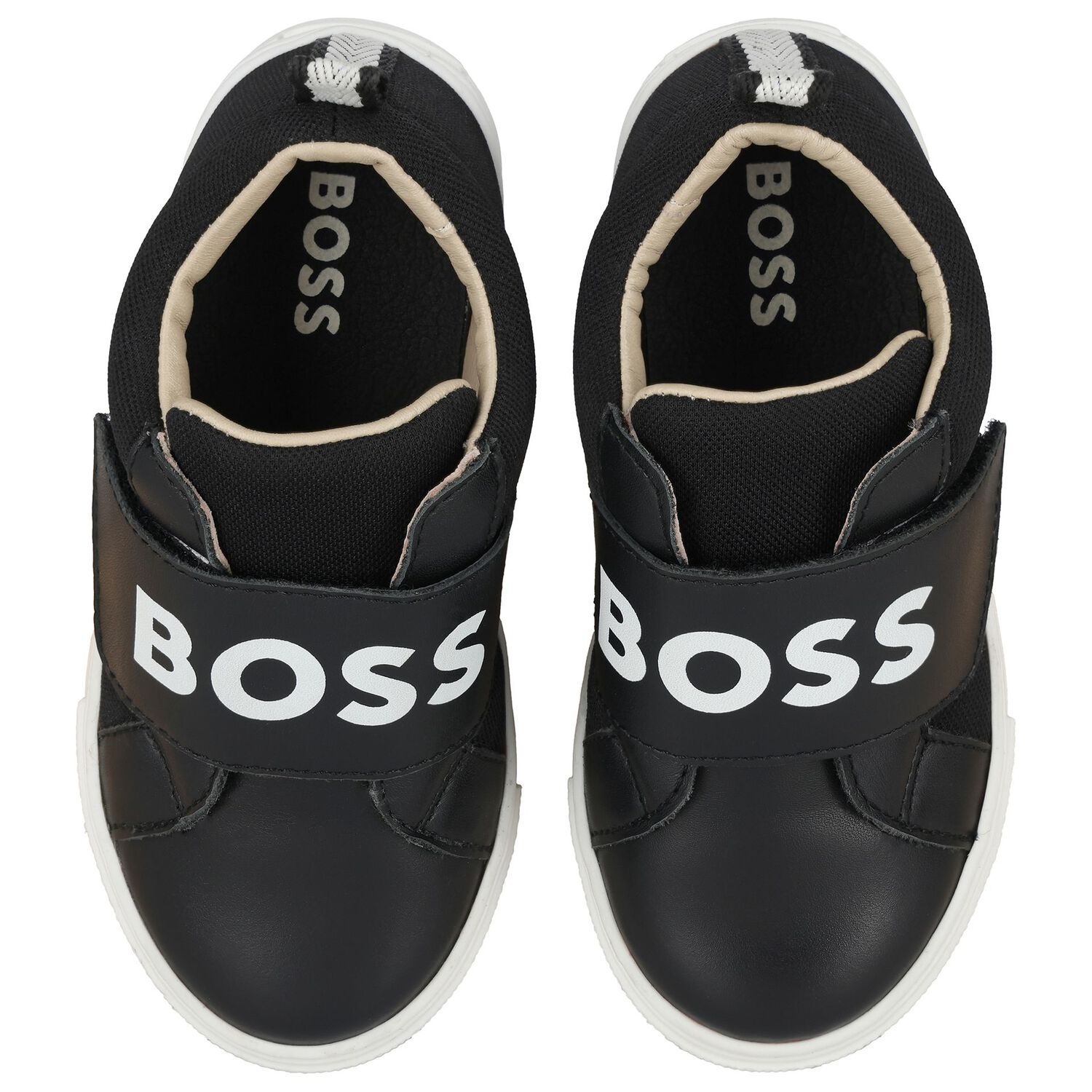 Boys Black Logo Trainers, 1, hi-res image number null