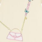 Girls Ivory Bag Logo Dress , 1, hi-res