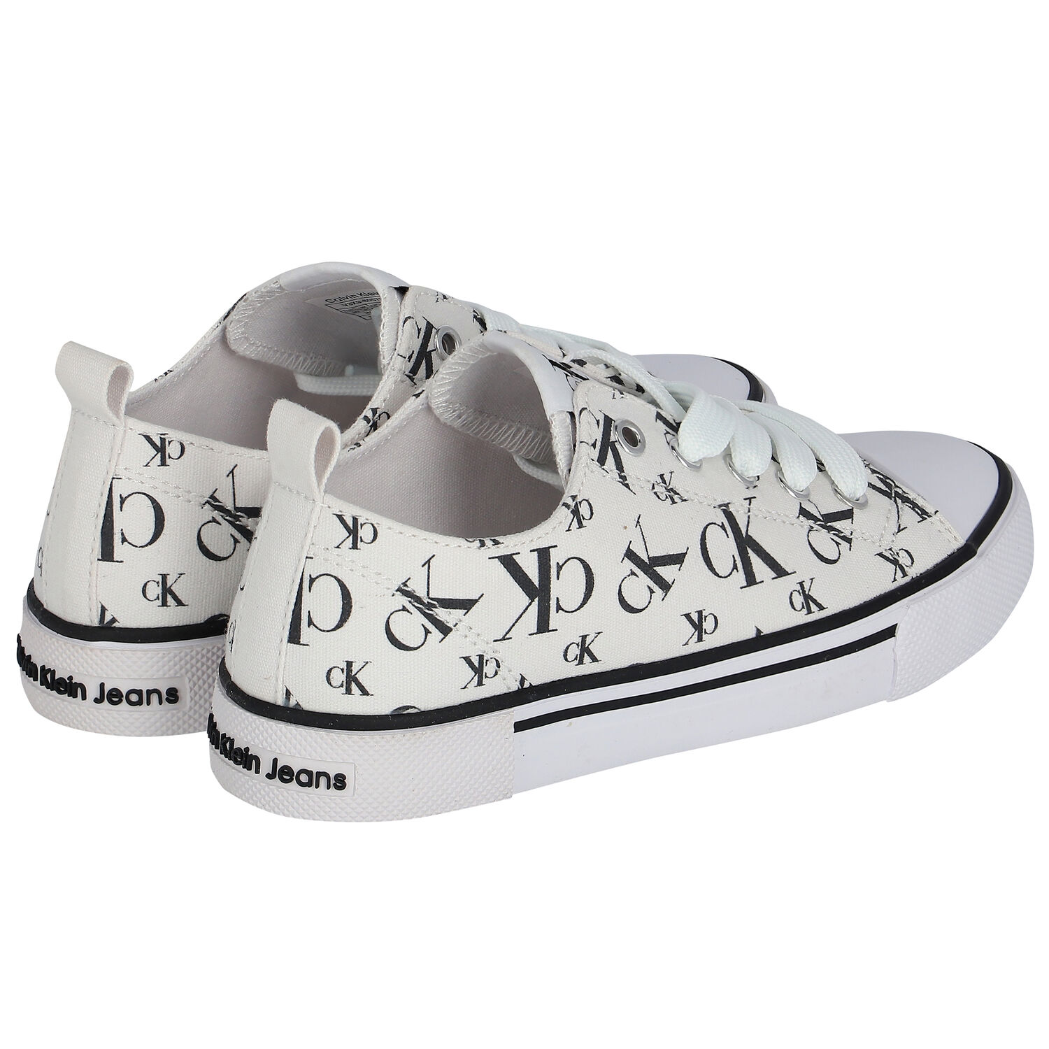White Logo Trainers, 1, hi-res