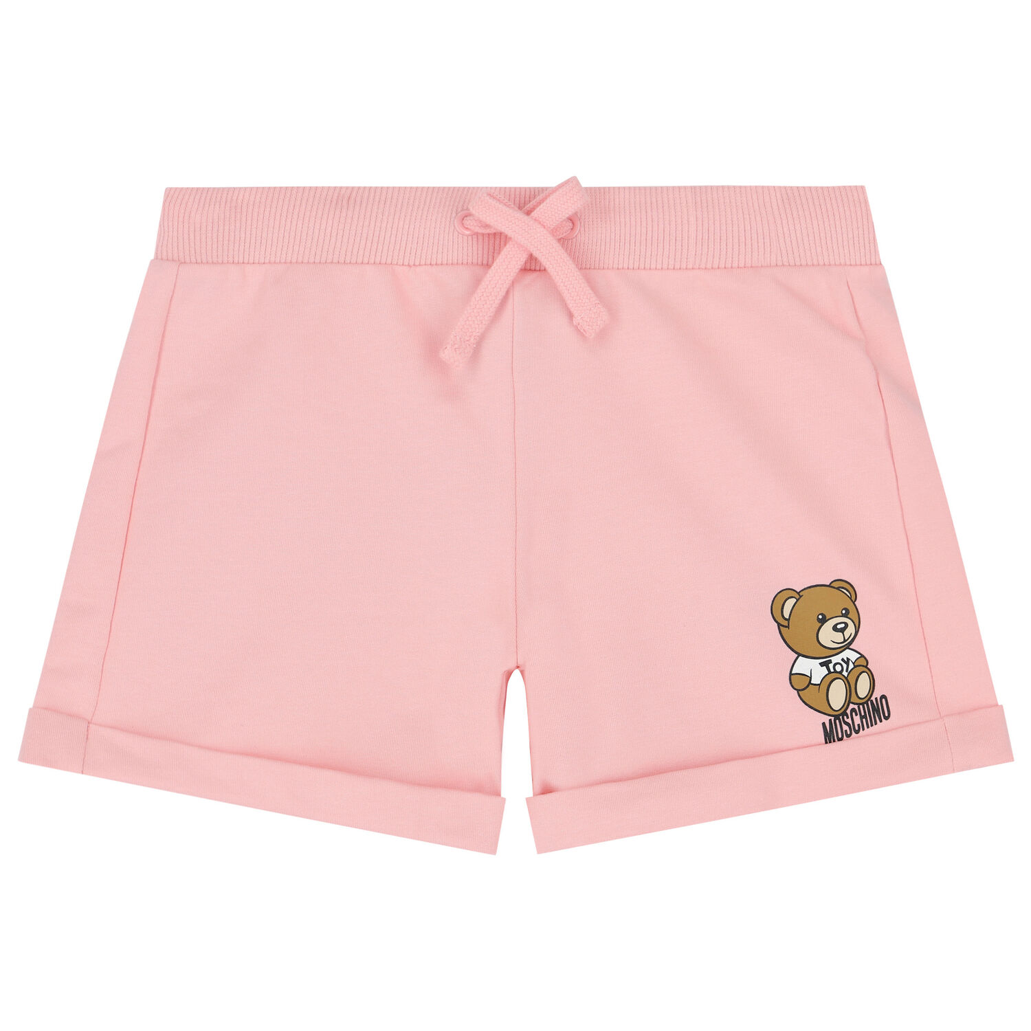 Girls Pink Teddy Logo Shorts, 2, hi-res image number null