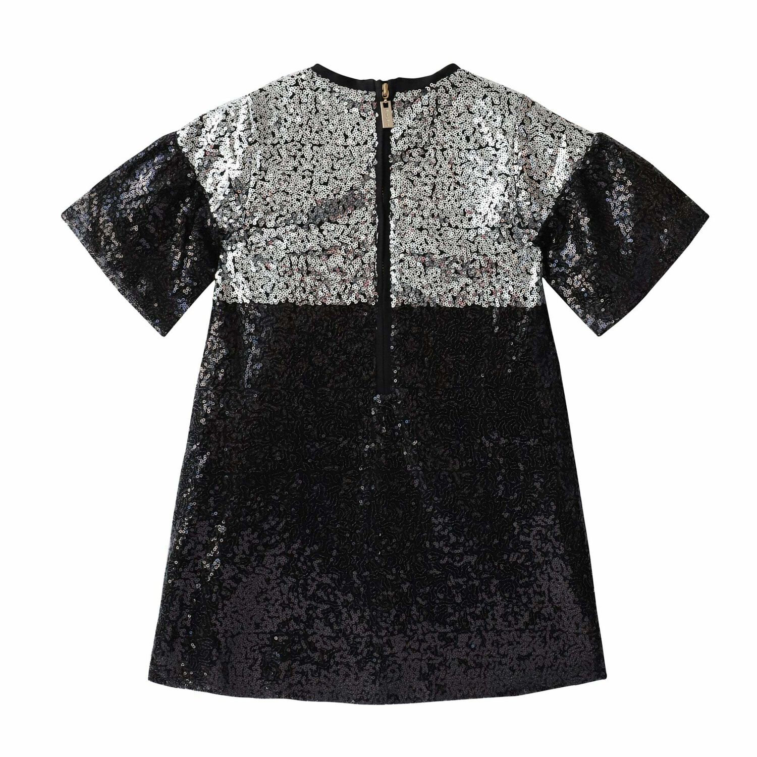 Girls Black & Silver Embellished Dress, 1, hi-res image number null