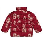 Boys Burgundy Lion & Tiger Puffer Jacket, 1, hi-res
