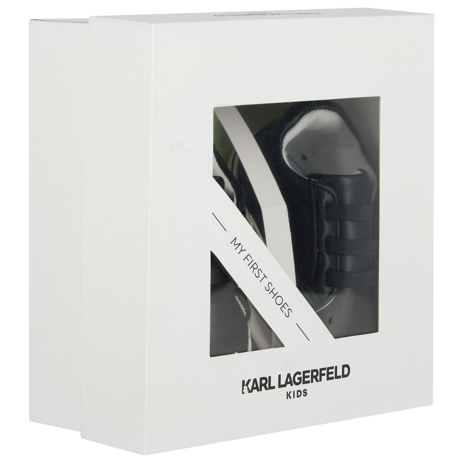 Baby Boys Black Ikonik Karl Pre Walker Shoes, 1, hi-res