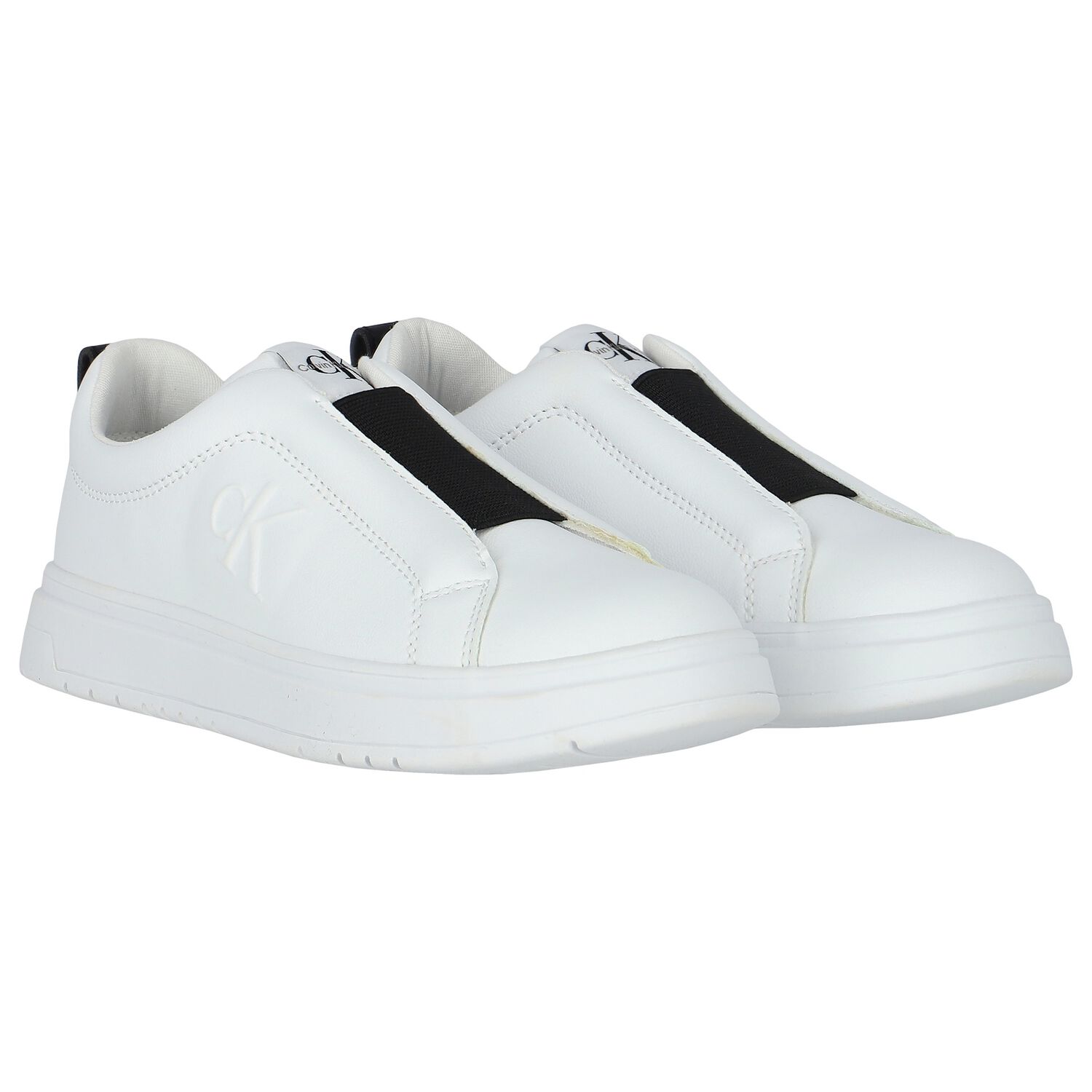 White & Black Logo Trainers, 1, hi-res image number null