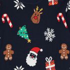 Navy Blue Knitted Festive Sweater, 1, hi-res