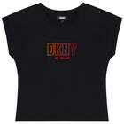 Girls Black Logo T-Shirt, 1, hi-res