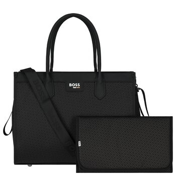 Black Logo Baby Changing Bag