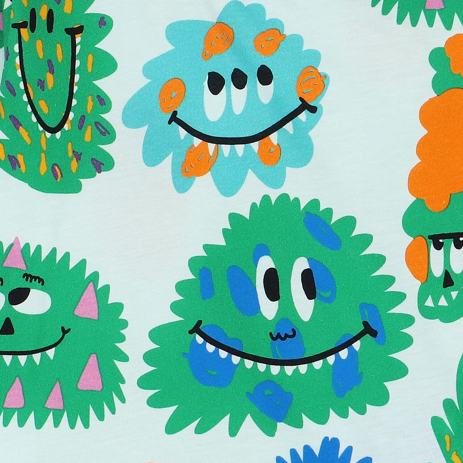 Younger Boys Blue Monsters Long Sleeve Top, 1, hi-res image number null